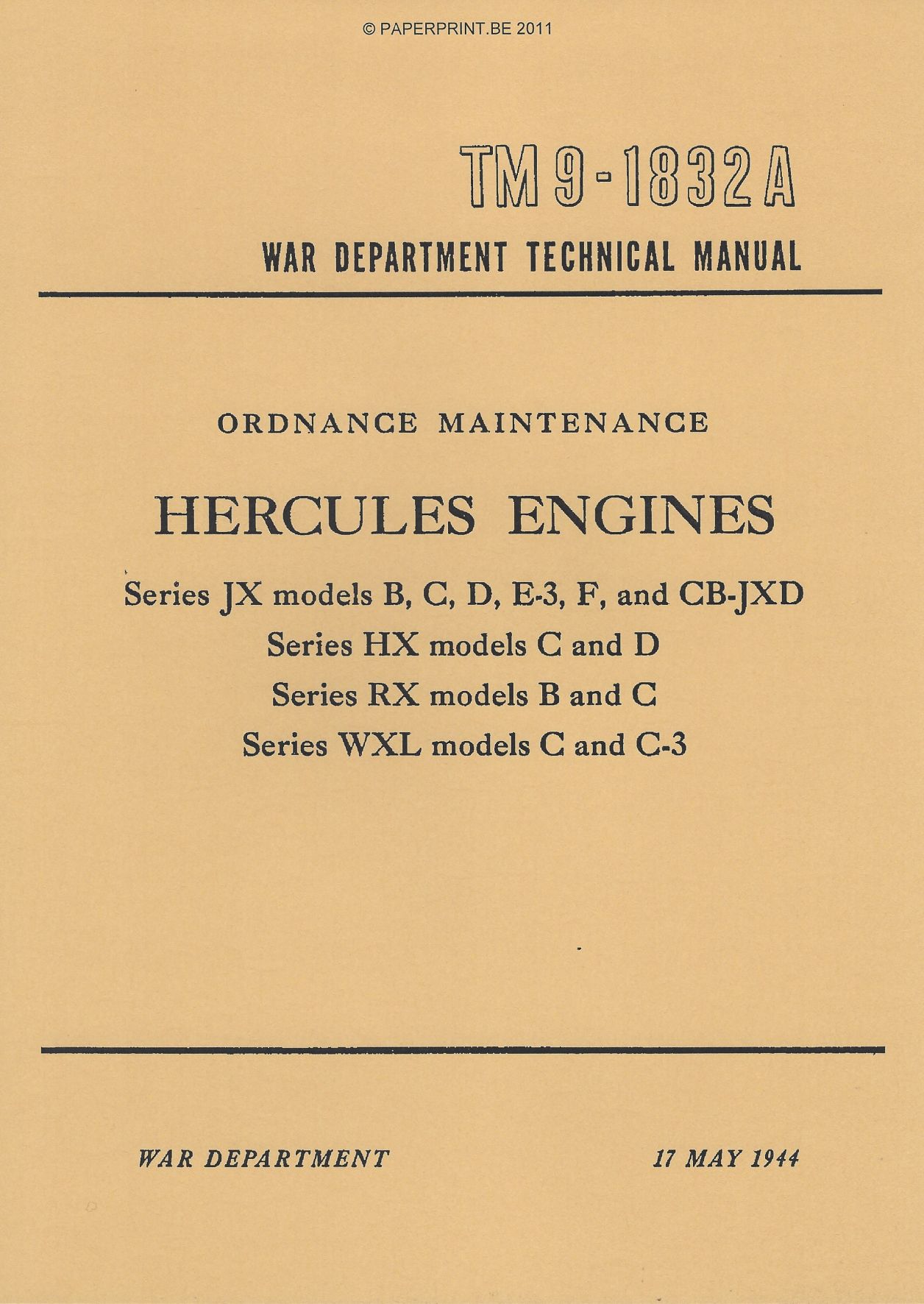 TM 9-1832A US HERCULES ENGINES